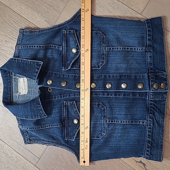 EUC Current/Elliot Jean Vest Women's sz XS/S The Sleeveless Button Up Denim Vest - Picture 6 of 9